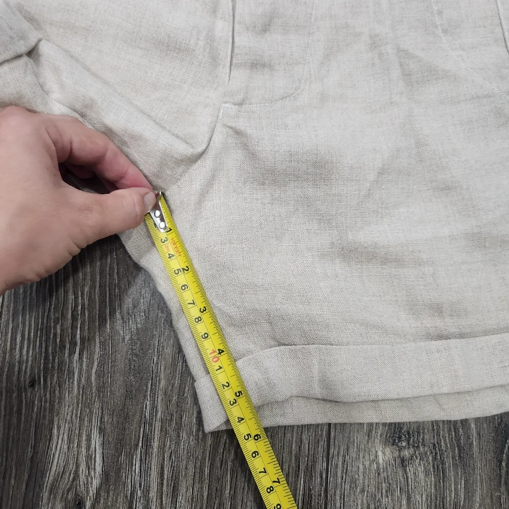 CP Shades Linen Cotton Blend High Waist Shorts size XS